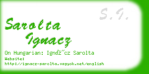 sarolta ignacz business card